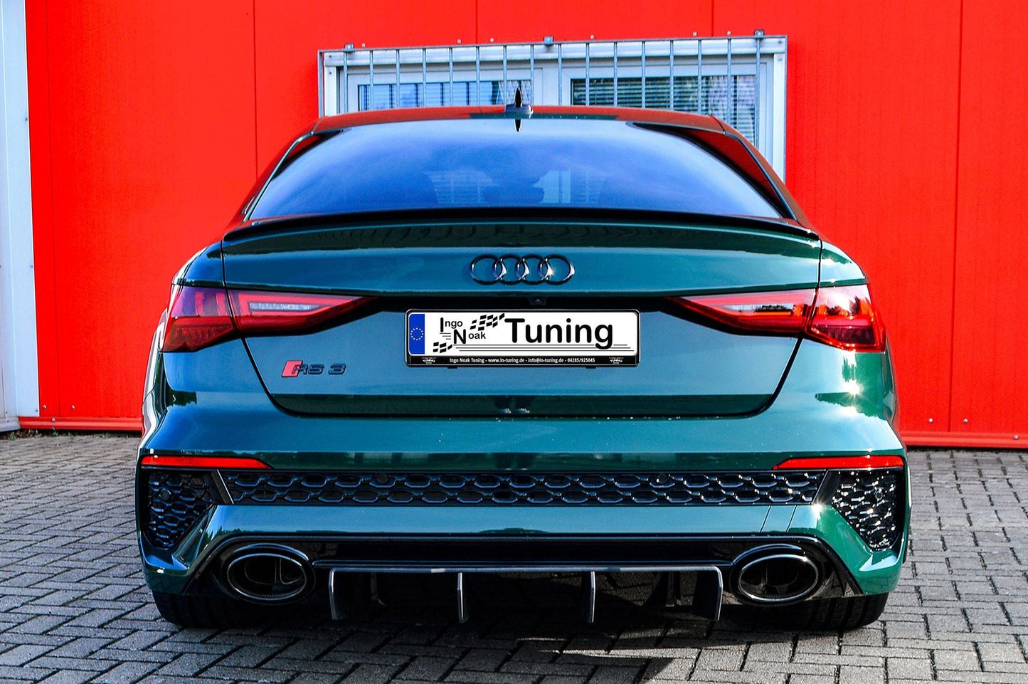 Gefräster Heckansatz Audi RS3, 8Y, Limousine Ab Bj.: 2020 - Schwarz Matt