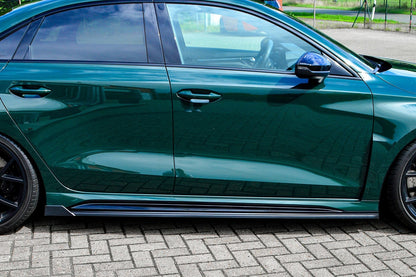CUP Seitenschwellersatz mit Wing hinten Audi RS3, 8Y, Limousine Schwarz Matt
