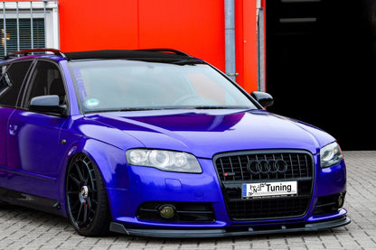 CUP Frontspoilerlippe ABS mit Seitenwing Audi S4 / B7 Schwarz Glanz
