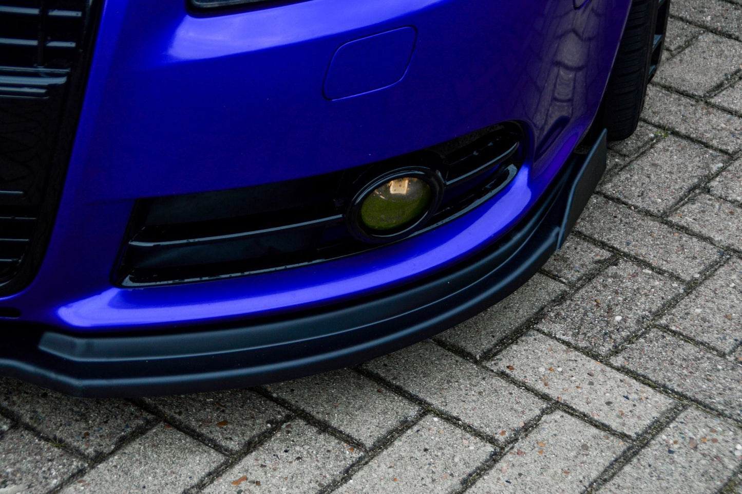 CUP Frontspoilerlippe ABS mit Seitenwing Audi S4 / B7 Schwarz Glanz