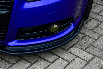 CUP Frontspoilerlippe ABS mit Seitenwing Audi S4 / B7 Schwarz Glanz