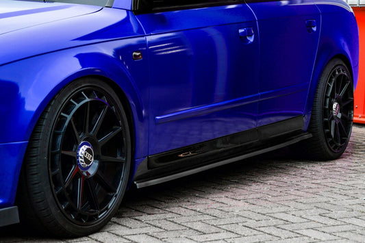 CUP Seitenschwellersatz Audi A4 / B7 S-Line Bj.:2004-2009 Schwarz Glanz