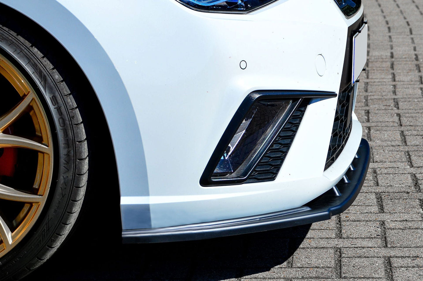 CUP Frontspoilerlippe ABS Seat Ibiza 5 6F KJ Bj.:2017-2021 Schwarz Glanz