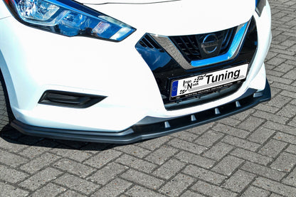 CUP Frontspoilerlippe ABS Nissan Micra K14 Bj.:2017-2022 Schwarz Glanz