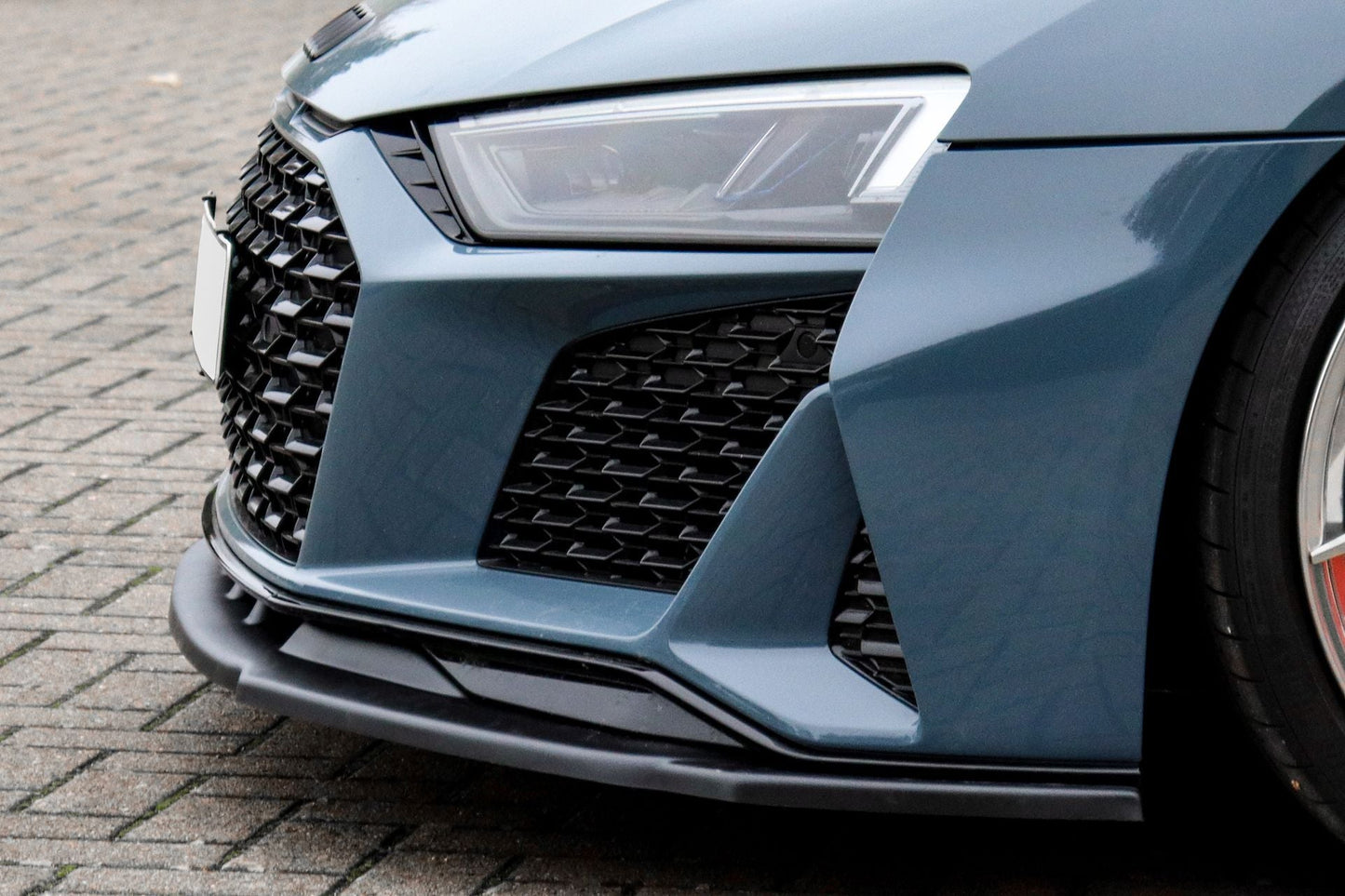 CUP Frontspoilerlippe ABS Audi R8, 4S Coupe + Roadster Schwarz Glanz