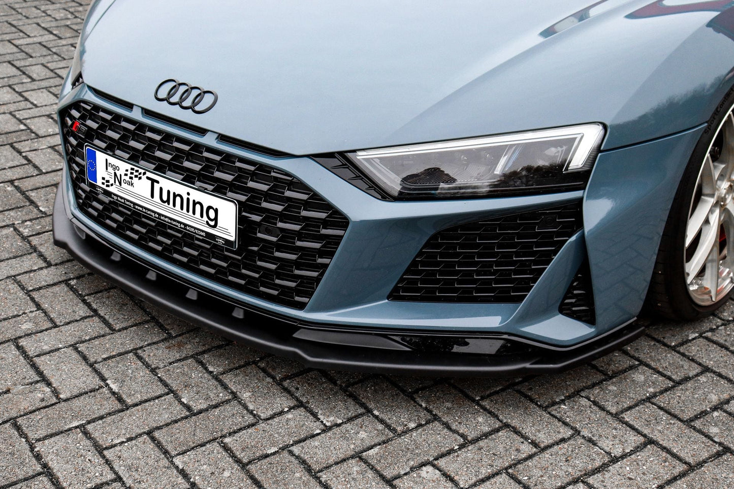 CUP Frontspoilerlippe ABS Audi R8, 4S Coupe + Roadster Schwarz Glanz