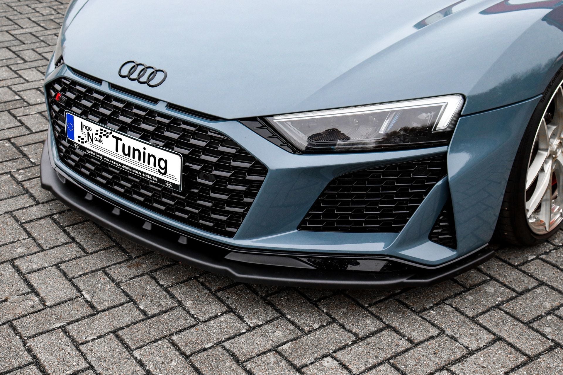 CUP Frontspoilerlippe ABS Audi R8, 4S Coupe + Roadster Schwarz Glanz
