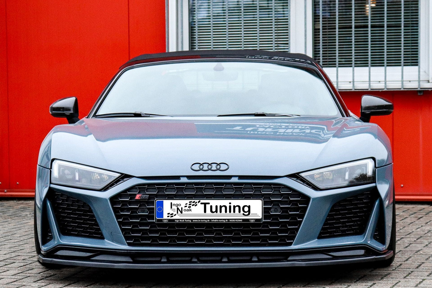 CUP Frontspoilerlippe ABS Audi R8, 4S Coupe + Roadster Schwarz Glanz