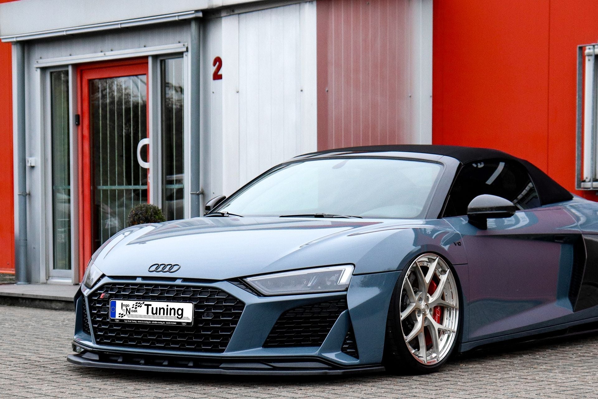 CUP Frontspoilerlippe ABS Audi R8, 4S Coupe + Roadster Schwarz Glanz