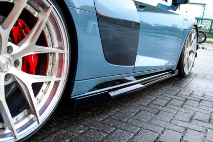 CUP Seitenschwellersatz Wing Audi R8, 4S Coupe + Roadster Schwarz Glanz