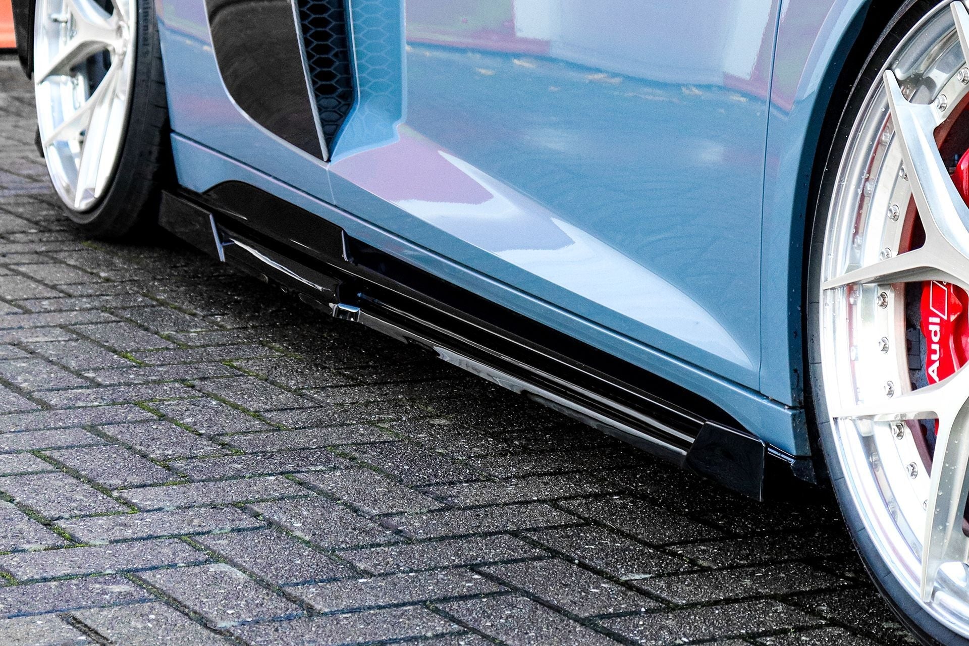 CUP Seitenschwellersatz Wing Audi R8, 4S Coupe + Roadster Schwarz Matt