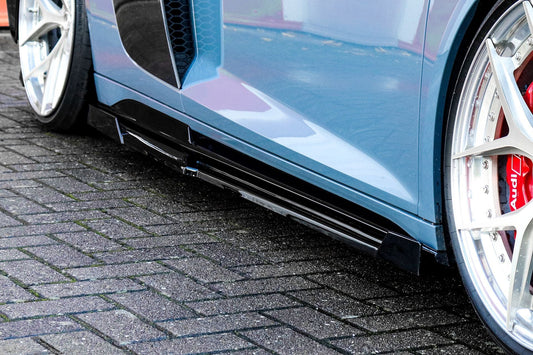 CUP Seitenschwellersatz Wing Audi R8, 4S Coupe + Roadster Schwarz Glanz