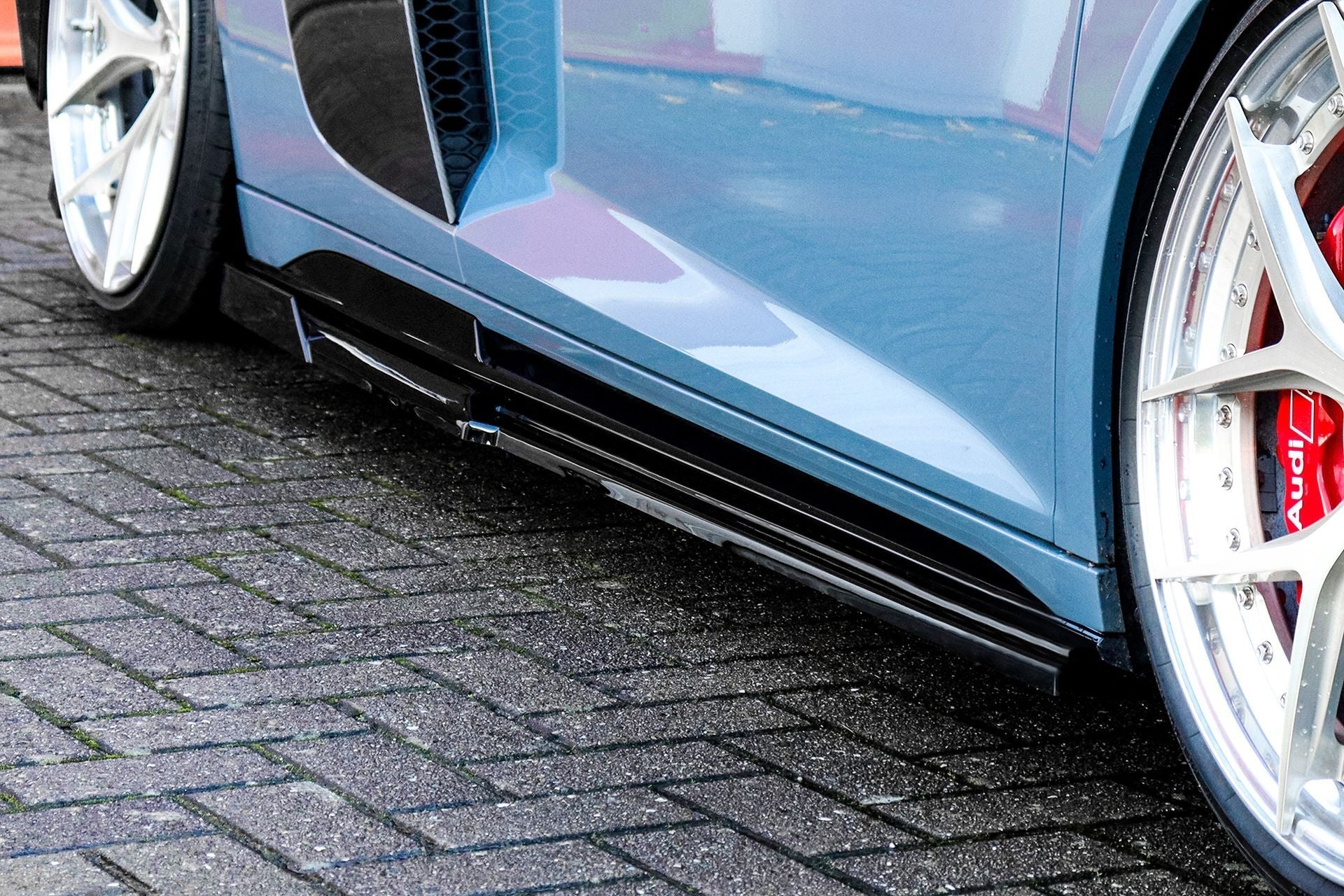 CUP Seitenschwellersatz Wing Audi R8, 4S Coupe + Roadster Schwarz Glanz