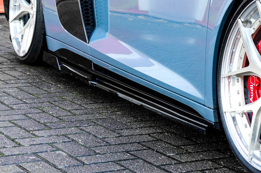 CUP Seitenschwellersatz Wing Audi R8, 4S Coupe + Roadster Schwarz Glanz