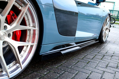 CUP Seitenschwellersatz Wing Audi R8, 4S Coupe + Roadster Schwarz Glanz