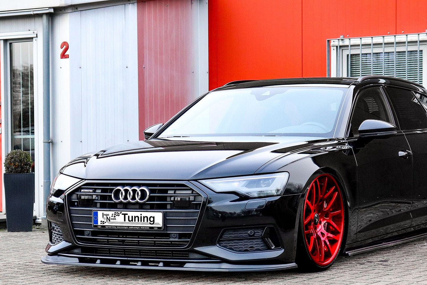 CUP Frontspoilerlippe ABS Audi A6 Typ F2, C8 Bj.:2018 -2023 Schwarz Matt