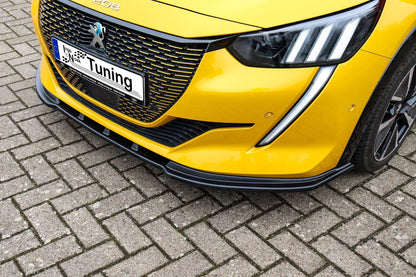CUP Frontspoilerlippe ABS Peugeot 208 + e208 ,GT, GT-Line Schwarz Matt