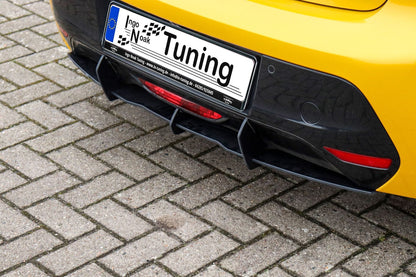 Gefräster Diffusor Peugeot 208 + e208 ,GT, GT-Line Ab Bj.: 2019- Schwarz Matt