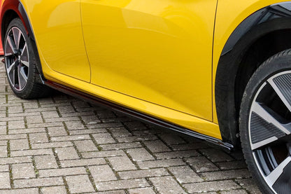 CUP 3 Seitenschweller Peugeot 208 + e208 ,GT, GT-Line Schwarz Glanz