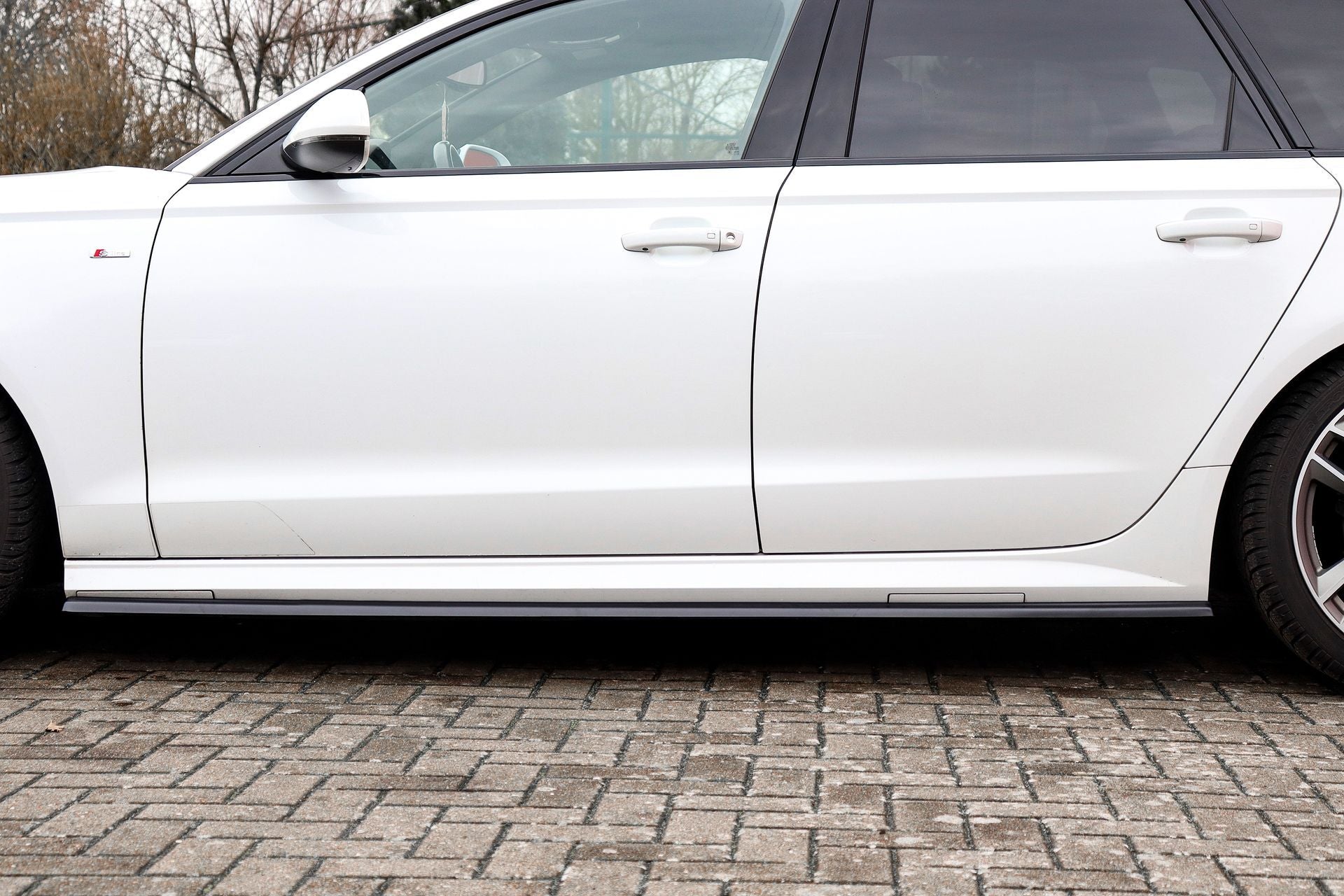 Seitenschwellersatz ABS Audi A6 + S6, 4G, C7 ab Bj.: 2014- Schwarz Glanz
