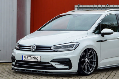 CUP Frontspoilerlippe ABS Volkswagen Touran Typ 5T, R-Line Schwarz Glanz