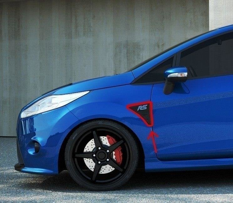 Maxton Seitenschlitze Imitationen (RS Look) Ford Fiesta Mk7 / Mk7 FL