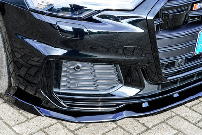 CUP Frontspoilerlippe ABS mit Seitenwing Audi A6 + S6 Typ C8, 4K Schwarz Glanz