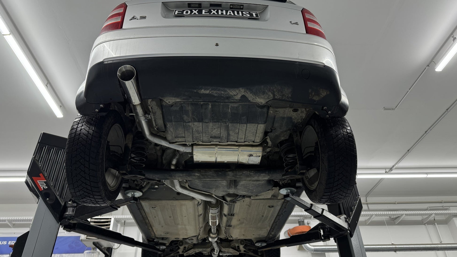 Audi A2 - 1,4l - 34l Tank Halbanlage ab Kat - 1x90 Typ 25 (Bestehend aus End- und Vorschalldämpfer mit Endrohr)
