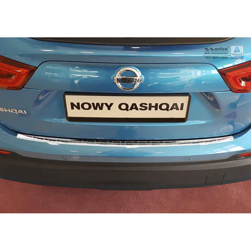 Edelstahl Heckstoßstangenschutz passend für Nissan Qashqai II Facelift 2017-2021 'Ribs'