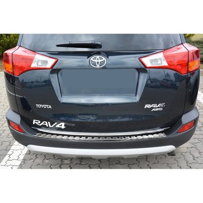 Edelstahl Heckstoßstangenschutz passend für Toyota RAV-4 2013-2015 'Ribs'