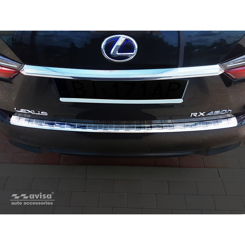 Edelstahl Heckstoßstangenschutz passend für Lexus RX 2015-2019 & FL 2019- 'Ribs'