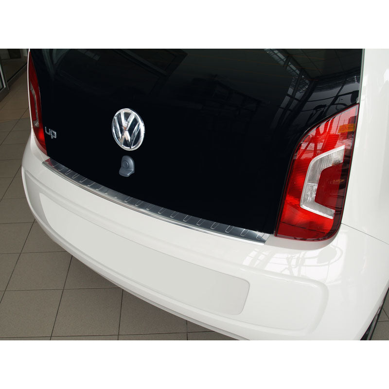 Edelstahl Heckstoßstangenschutz passend für Volkswagen Up! 3/5 türer 2012-2016 & FL 2016- 'Ribs'