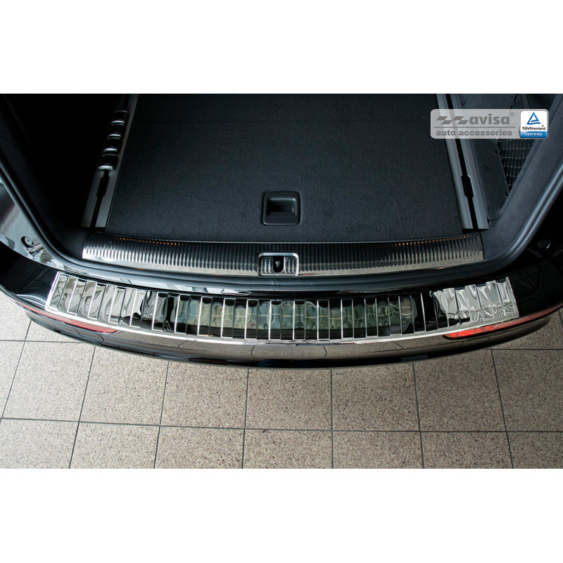 Chrom Edelstahl Heckstoßstangenschutz passend für Audi Q5 2008-2012 & 2012- 'Ribs'