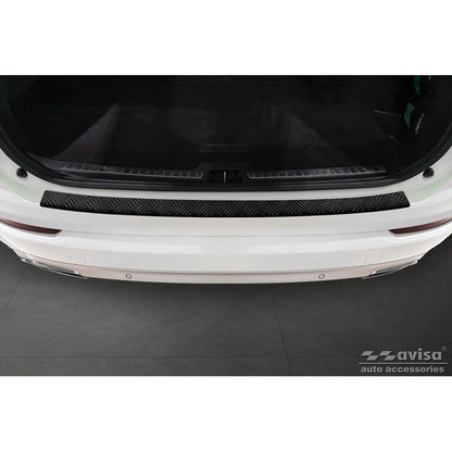Matt-Schwarz Aluminium Heckstoßstangenschutz passend für Volvo XC90 II 2015- 'Riffled Plate'