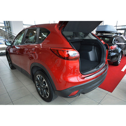 Schwarz Edelstahl Heckstoßstangenschutz passend für Mazda CX-5 2012-2017 'Ribs'