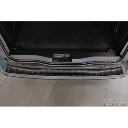 Schwarz Edelstahl Heckstoßstangenschutz passend für Mercedes Citan (W420) Box/Tourer 2021- 'Ribs'
