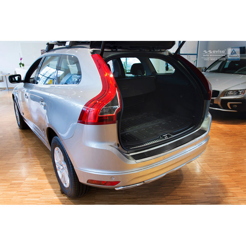 Karbon Heckstoßstangenschutz passend für Volvo XC60 2013-2016 Schwarz Karbon