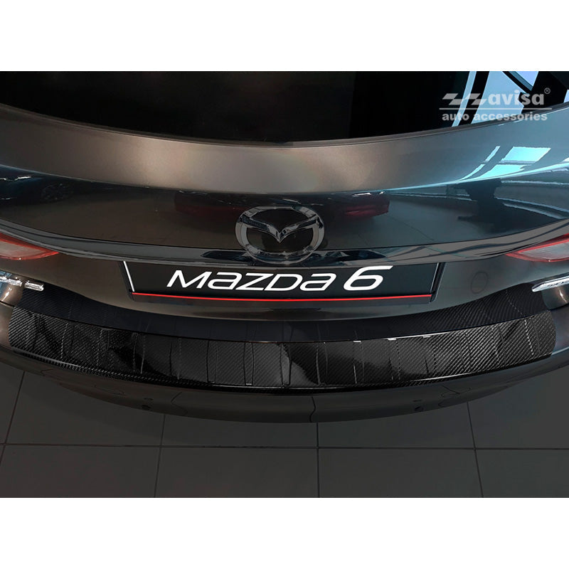 Echtes 3D Karbon Heckstoßstangenschutz passend für Mazda 6 III GJ combi 2012-