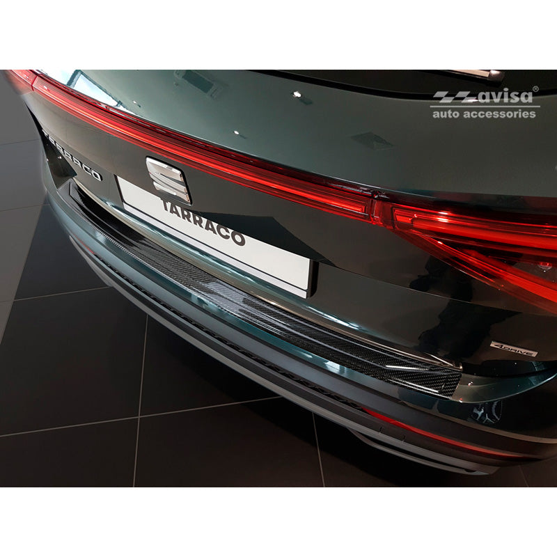 Echtes 3D Karbon Heckstoßstangenschutz passend für Seat Tarraco 2019-