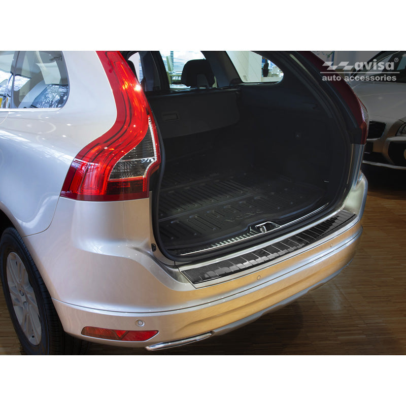 Echtes 3D Karbon Heckstoßstangenschutz passend für Volvo XC60 Facelift 2013-2016