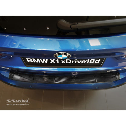 Echtes 3D Karbon Heckstoßstangenschutz passend für BMW X1 F48 M-Paket 2015-2022