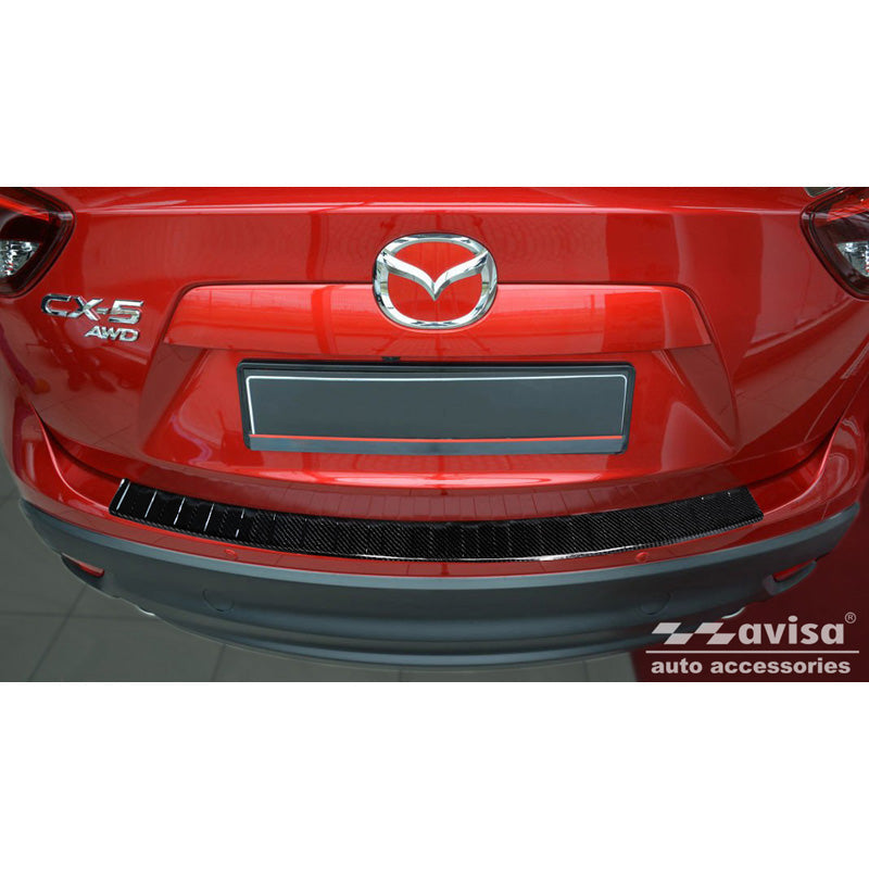 Echtes 3D Karbon Heckstoßstangenschutz passend für Mazda CX-5 2012-2017 'Ribs'