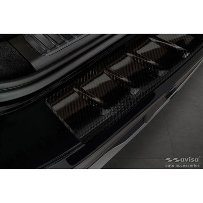 Echtes 3D Karbon Heckstoßstangenschutz passend für Mercedes EQS SUV (X296) 2022- 'Ribs'