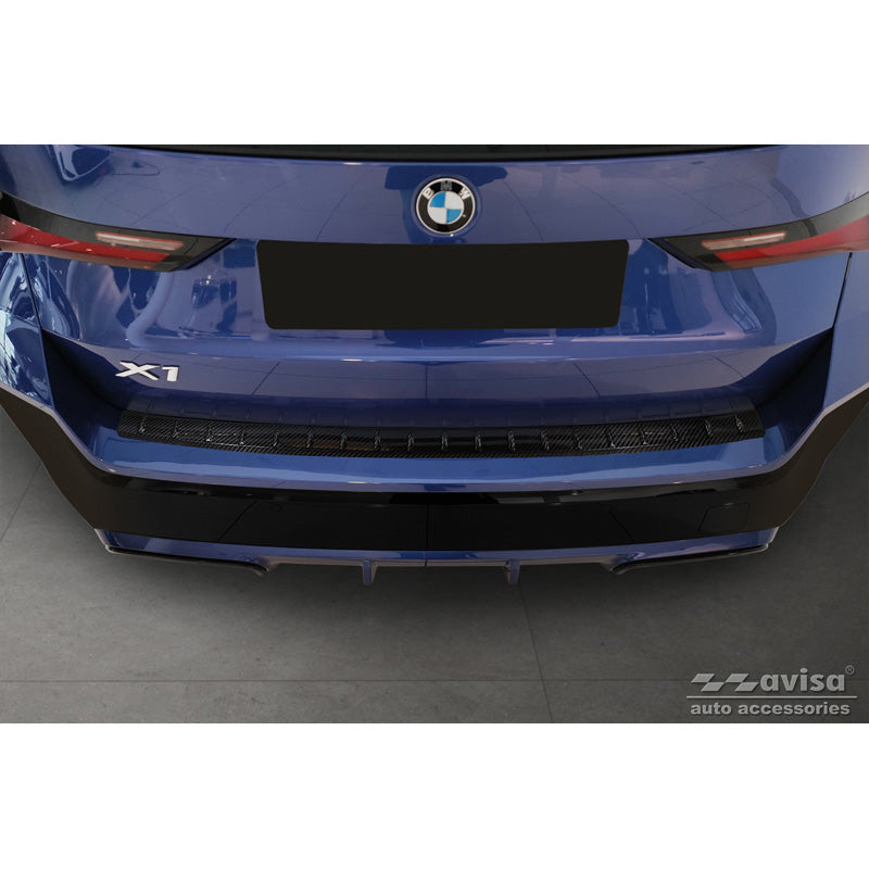 Echtes 3D Karbon Heckstoßstangenschutz passend für BMW X1mit M-Paket (U11) 2022- 'Ribs'