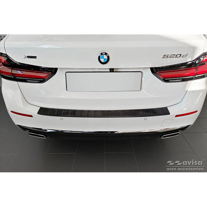 Echtes 3D Karbon Heckstoßstangenschutz passend für BMW 5er Touring G31 FL 2020- 'Ribs'