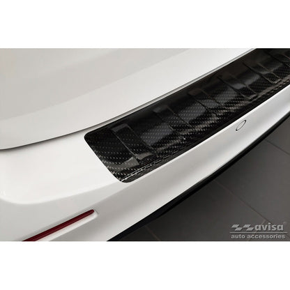 Echtes 3D Karbon Heckstoßstangenschutz passend für BMW 5er Touring G31 FL 2020- 'Ribs'