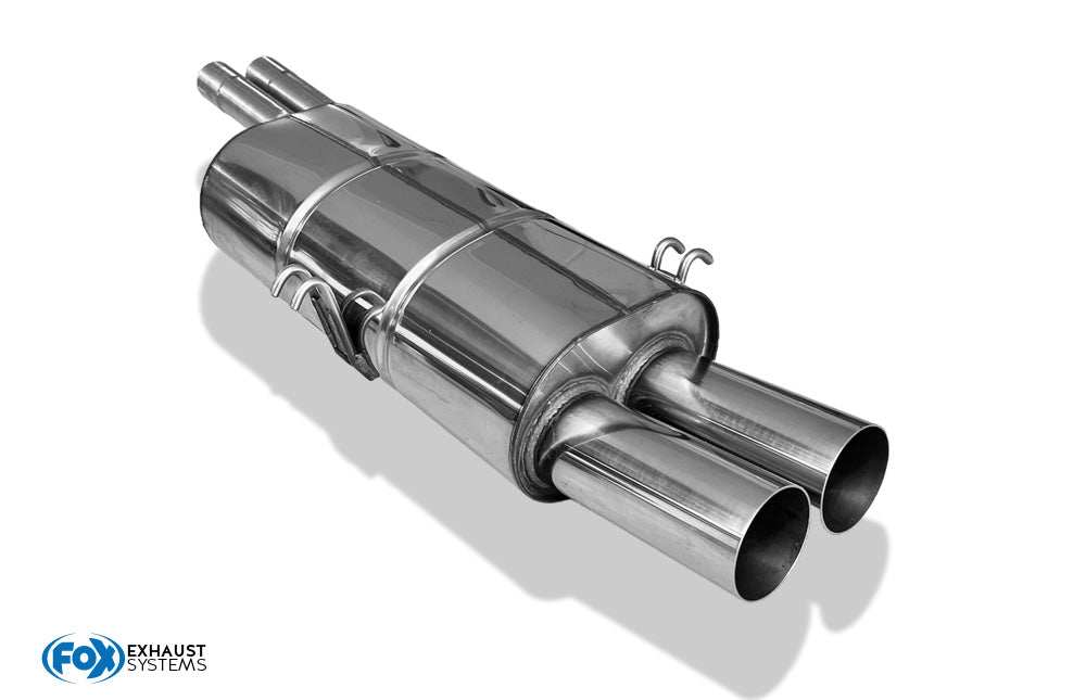 BMW E32 730i/ 740i/ 740iL/ 750i/ 750iL Endschalldämpfer Ø2x63,5mm inkl. Montagematerial - 2x76 Typ 10