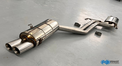 BMW E32 740i Endschalldämpfer und Vorschalldämpfer Ø2x63,5mm inkl. Montagematerial - 2x76 Typ 25