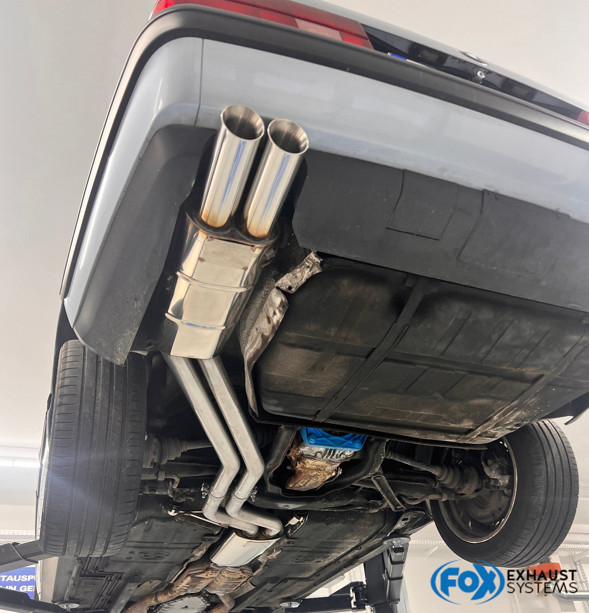 BMW E32 740i Endschalldämpfer und Vorschalldämpfer Ø2x63,5mm inkl. Montagematerial - 2x76 Typ 25