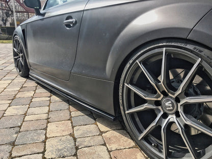 CUP Seitenschweller Audi TT RS, TTS, 8J, Coupe + Roadster Schwarz Matt